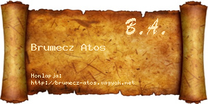 Brumecz Atos névjegykártya